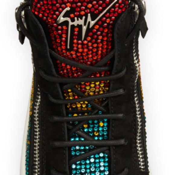 giuseppe zanotti BNIB rainbow crystal midtops - Picture 9 of 9